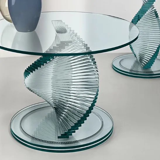 Tavolino di design con base rotante Elica Tonelli