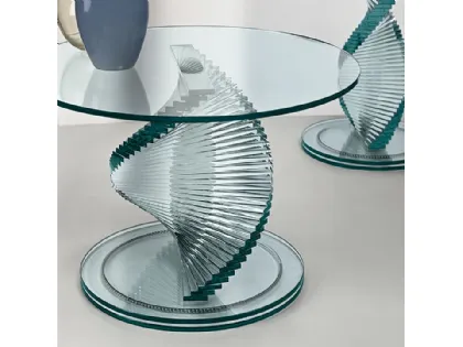 Tavolino di design con base rotante Elica Tonelli