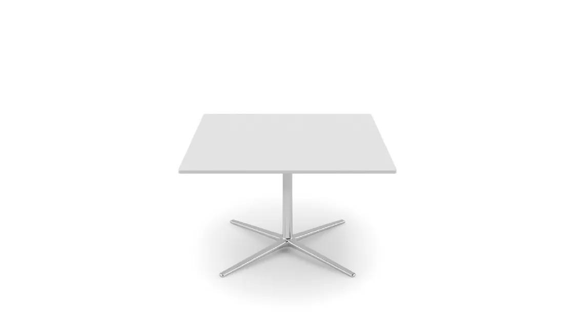 Tavolino Loop Table con top in laminato Bianco e base in alluminio di Infiniti