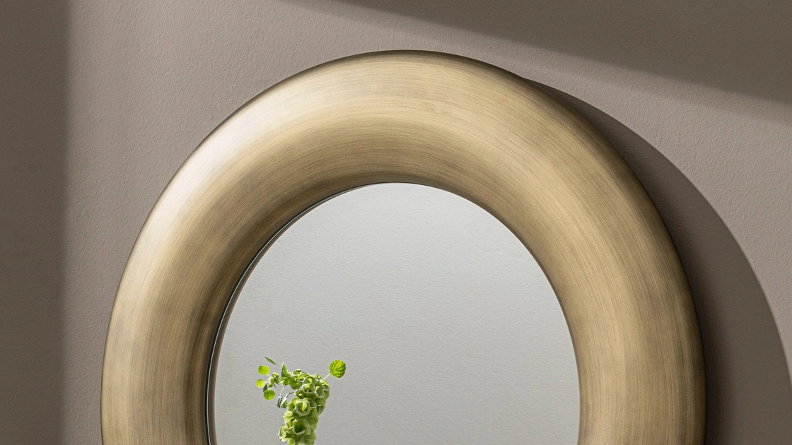 Specchiera Orbit con cornice in alluminio di Sovet