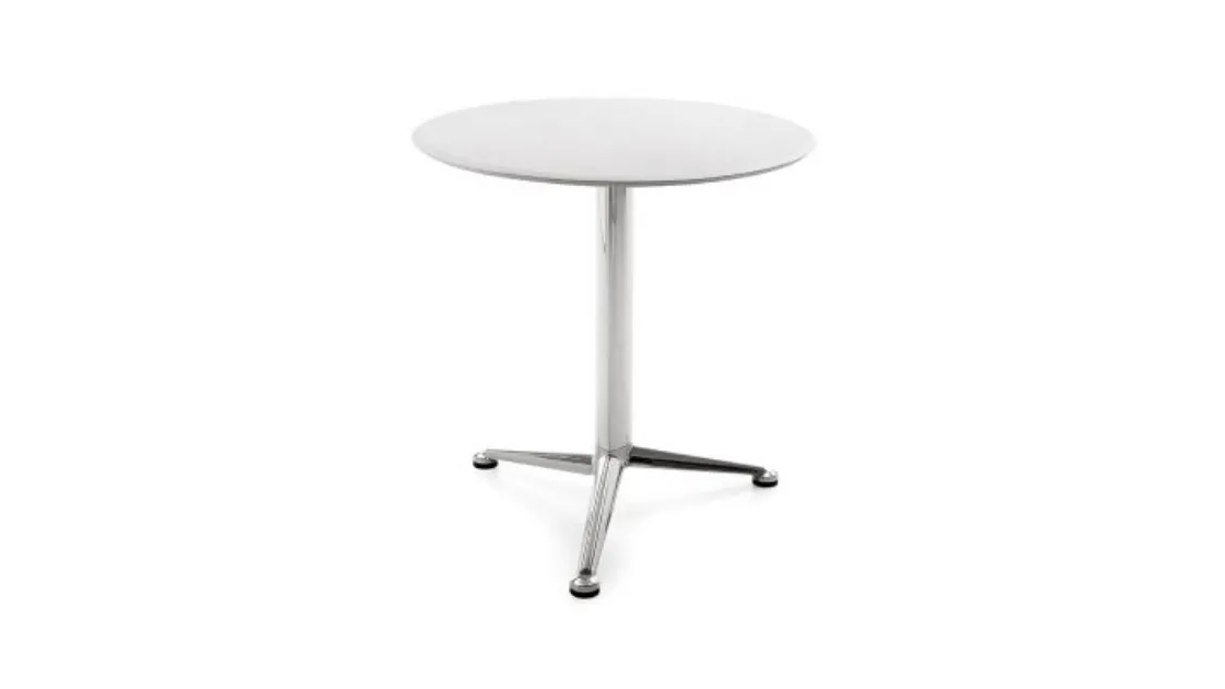 Tavolino Pod Table con top in polipropilene e base in alluminio di Infiniti