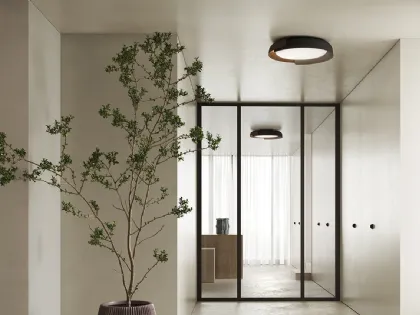 Lampada a soffitto in metallo che ricorda i petali di un fiore Dala di Kundalini