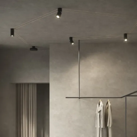 Lampada a soffitto con sistema di faretti orientabili Mitos di Kundalini