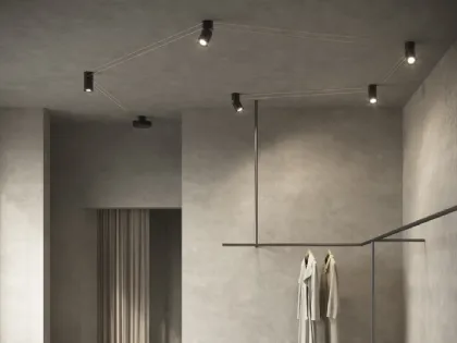 Lampada a soffitto con sistema di faretti orientabili Mitos di Kundalini