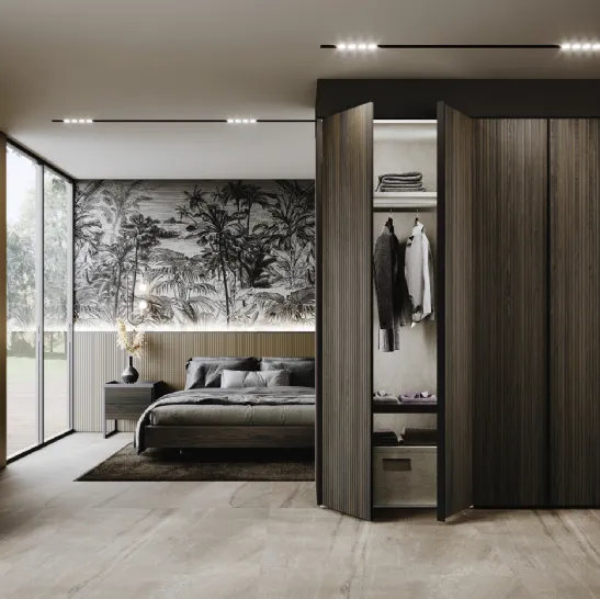 Armadio ad anta battente in rovere Always di GF Interiors