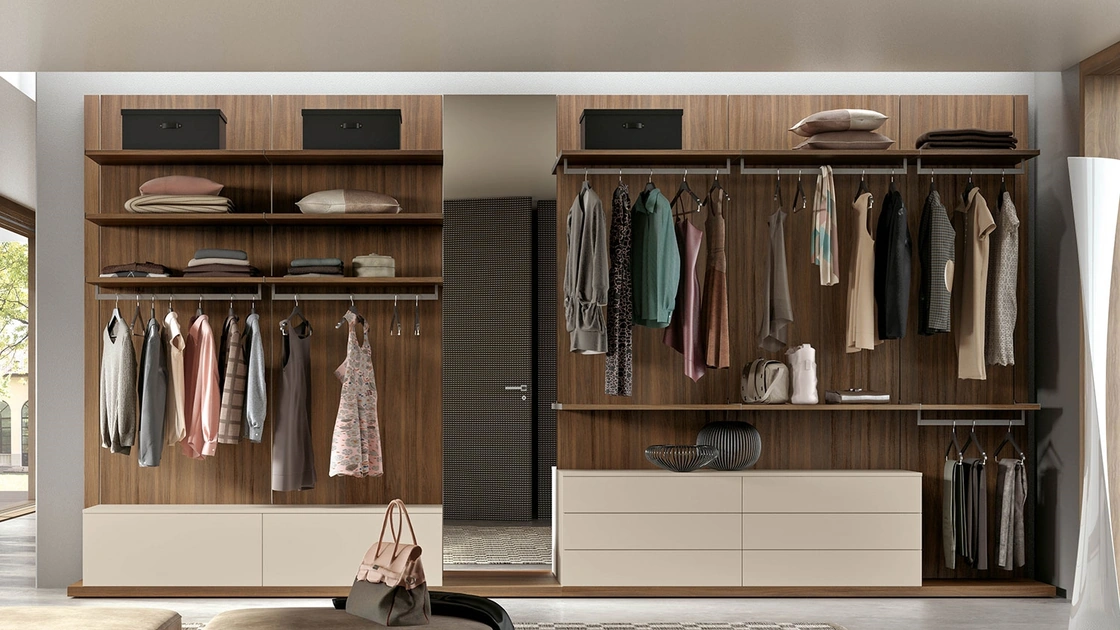 Cabina Armadio in laccato e melaminico Boiserie Start di Clever