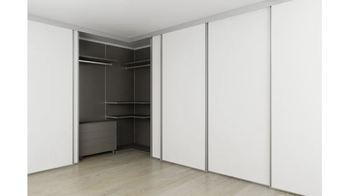 Cabina Armadio Aliante con Boiserie 02 di De Rosso