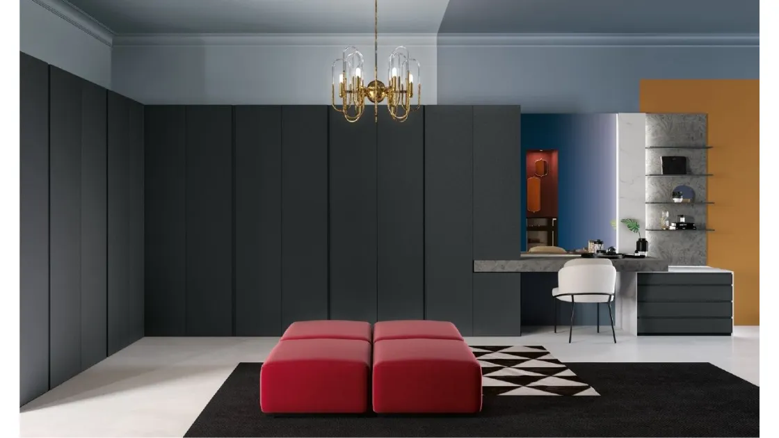Armadio ad angolo laccato opaco Full Groove di GF Interiors