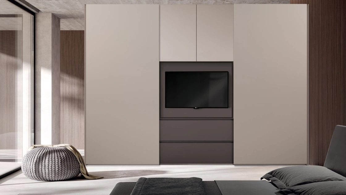 Armadio con ante battenti Visual TV di Clever