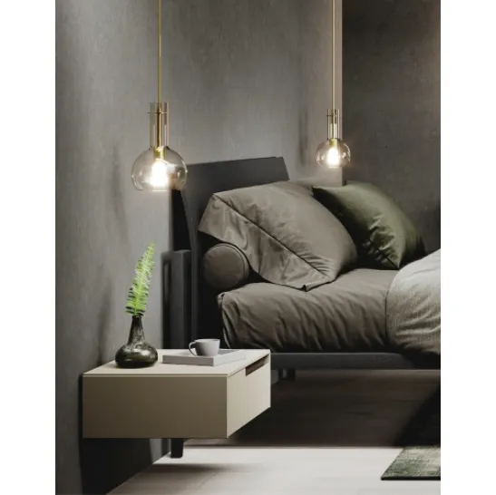 Comodino sospeso laccato opaco Flat di GF Interiors