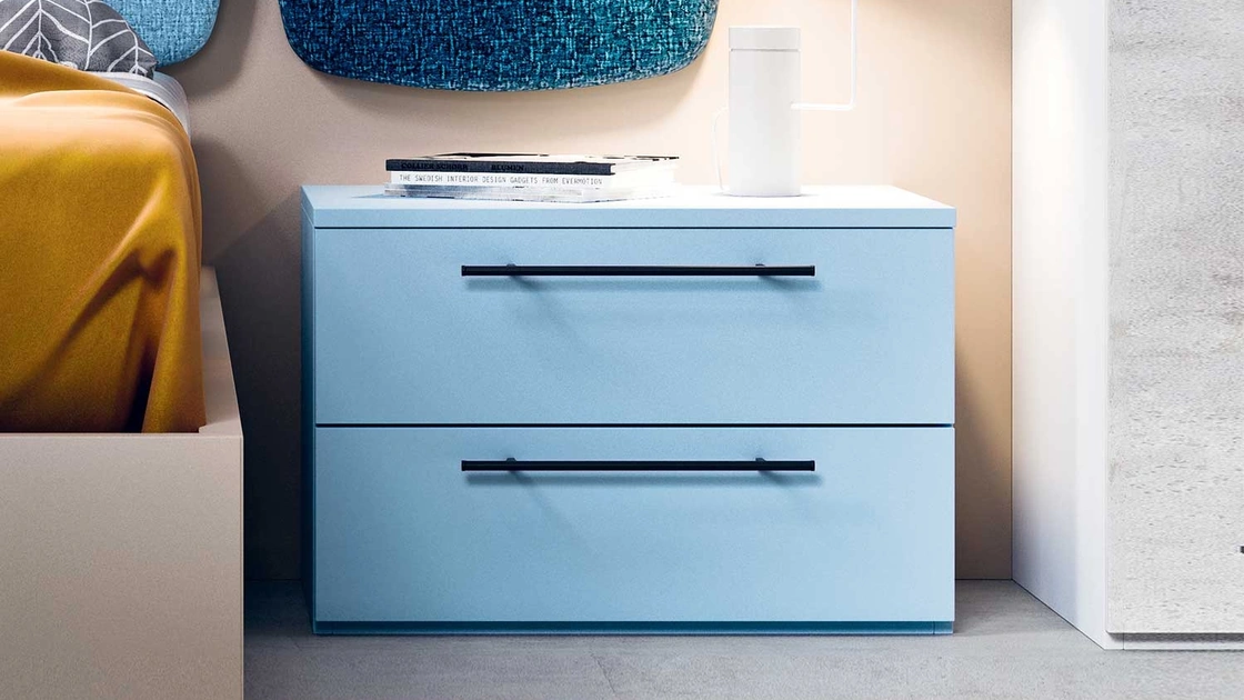 Comodino Start Laccato opaco con maniglie di Clever