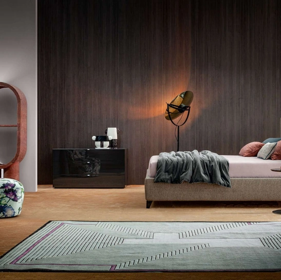 Comò Tetris laccato lucido Nero di Twils