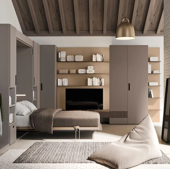 Letto matrimoniale a scomparsa in melaminico Im 22 05 Ima di Clever