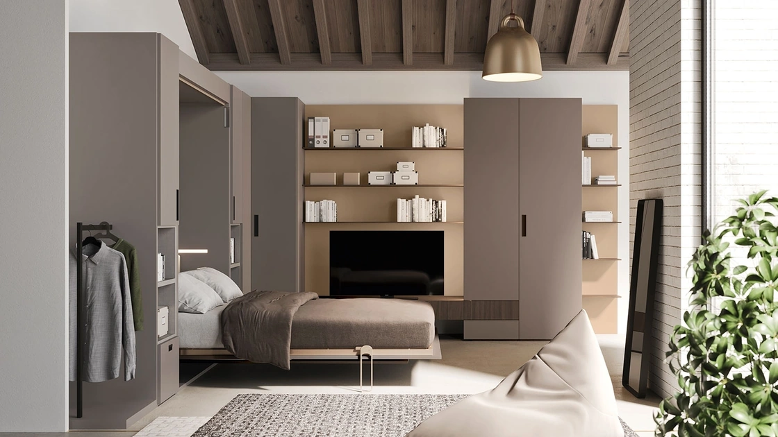 Letto matrimoniale a scomparsa in melaminico Im 22 05 Ima di Clever