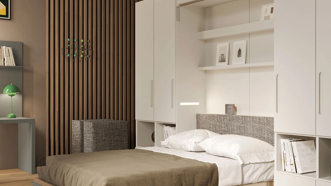 Letto matrimoniale a scomparsa Im 22 06 Shin Sofa in laccato opaco di Clever