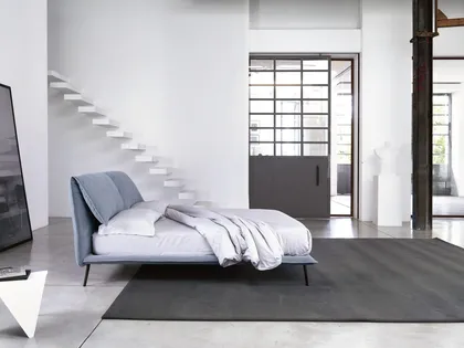 Letto in tessuto imbottito Eos di Noctis
