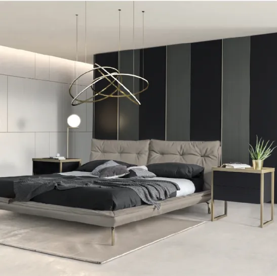 Letto in pelle con testiera imbottita Holiday di GF Interiors