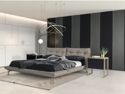 Letto in pelle con testiera imbottita Holiday di GF Interiors