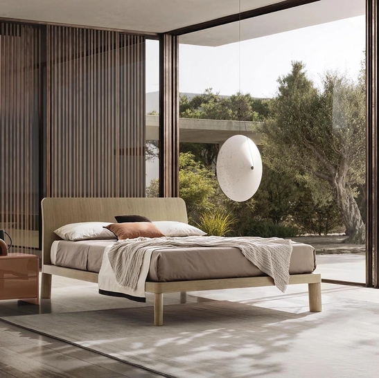 Letto in legno con testiera Paal di Alf Da Frè