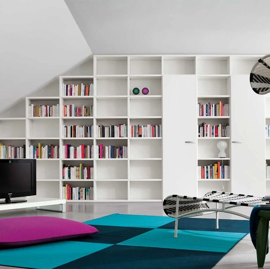 Libreria in laccato opaco Start Parete di Clever