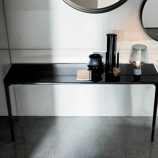 Mobile ingresso con top in vetro Slim 2 Legs di Sovet