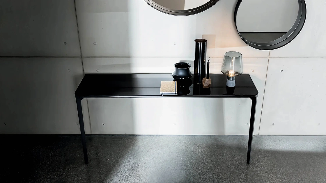 Mobile ingresso con top in vetro Slim 2 Legs di Sovet