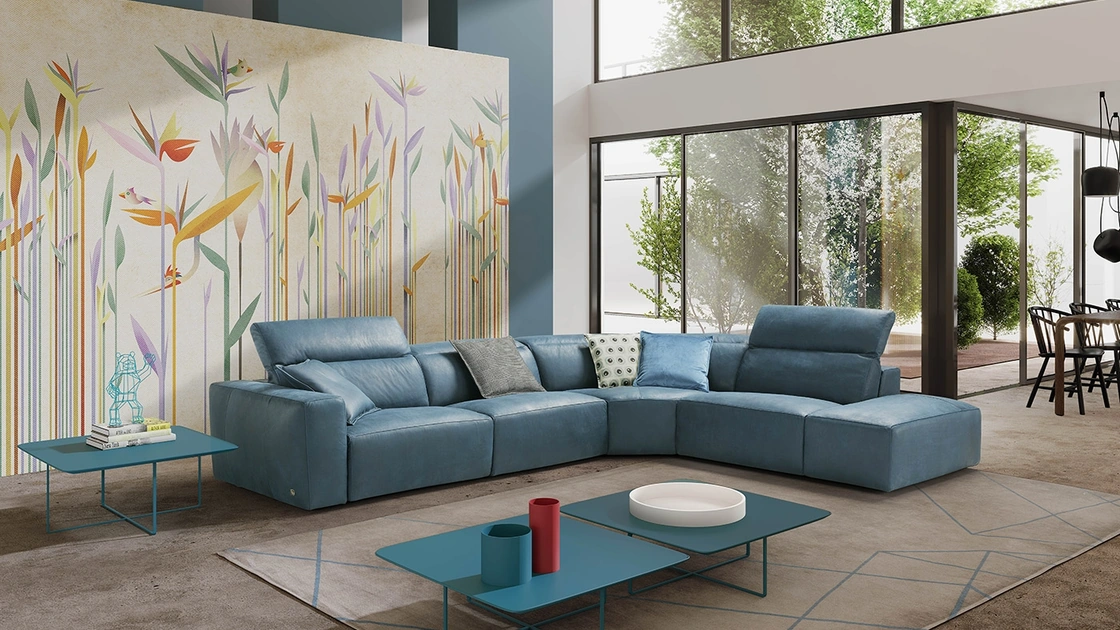 Divano relax in pelle Beverly di Egoitaliano