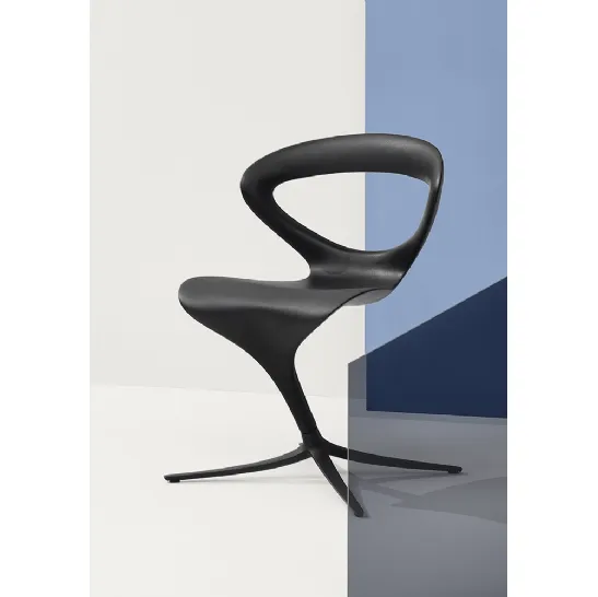 Sedia di design Callita Chair in poliuretano finitura Nero di Infiniti