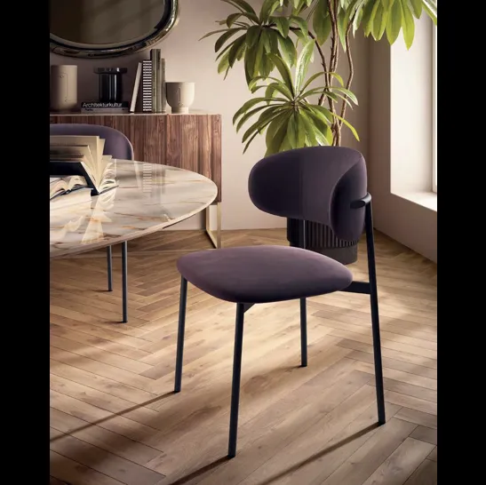 Sedia in nappa Cleo de Di Lazzaro