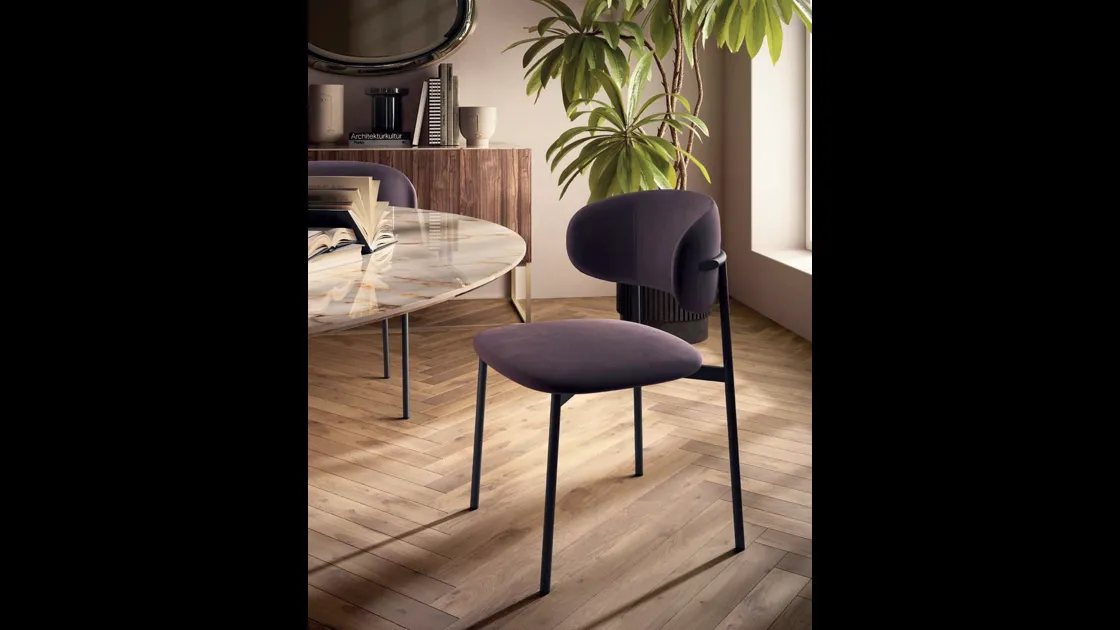 Sedia in nappa Cleo de Di Lazzaro