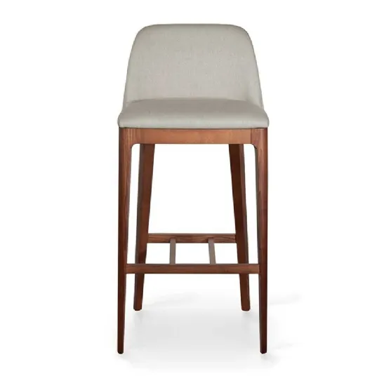 Sgabello in tessuto imbottito con struttura in legno Becky Stool di Pacini e Cappellini