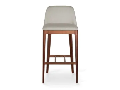 Sgabello in tessuto imbottito con struttura in legno Becky Stool di Pacini e Cappellini