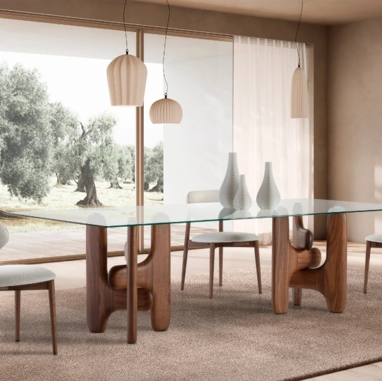 Tavolo Clifford in vetro di Pacini e Cappellini