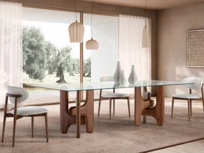 Tavolo Clifford in vetro di Pacini e Cappellini