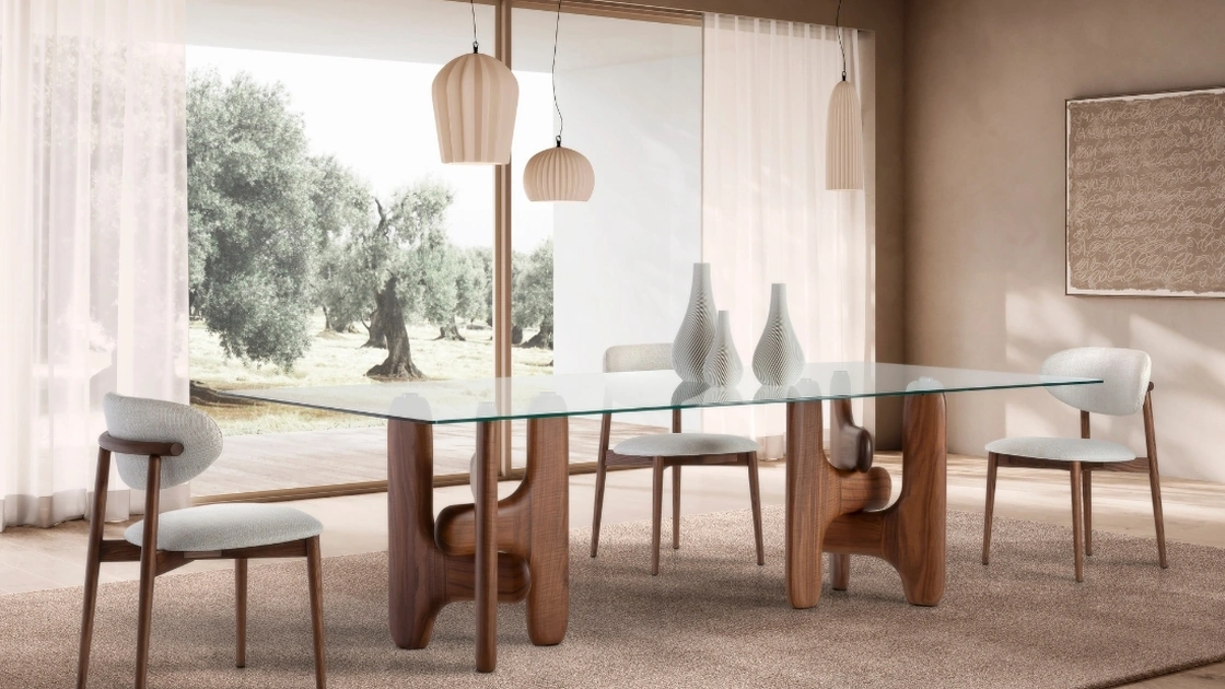 Tavolo Clifford in vetro di Pacini e Cappellini