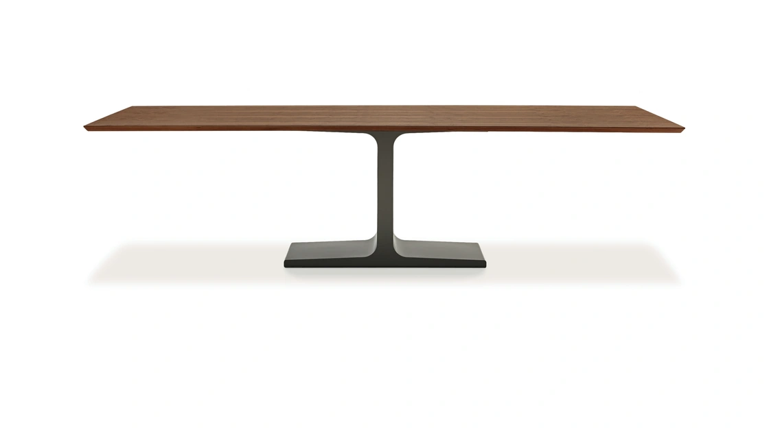 Tavolo Palace Wood con top in legno e base in metallo laccato Bianco di Sovet