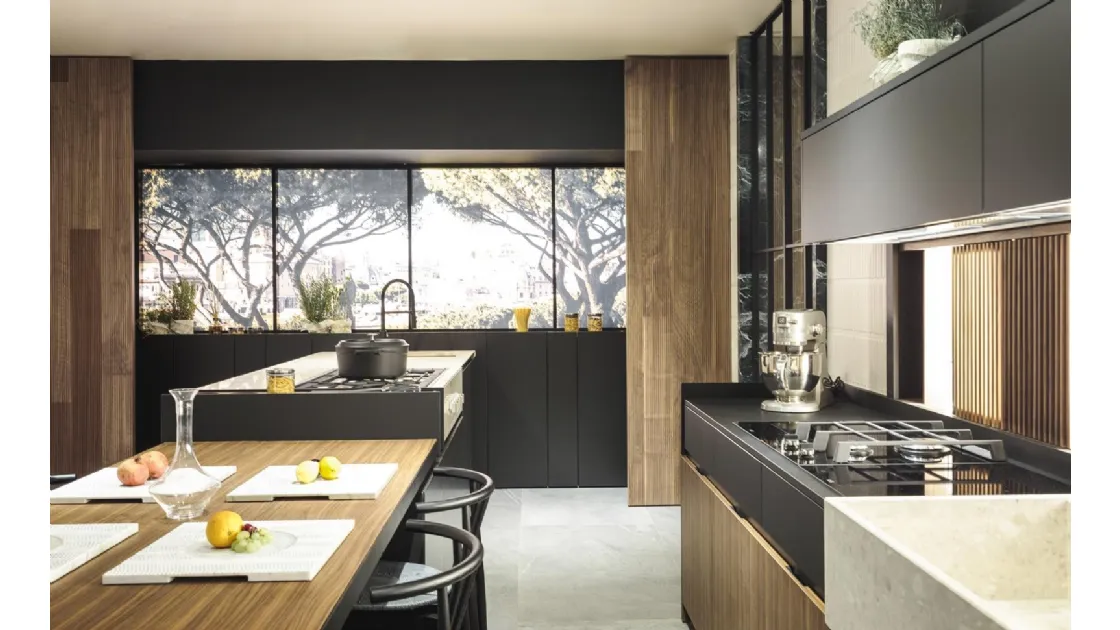 Cucina Design con penisola Monolite|Mediterraneum di Scic