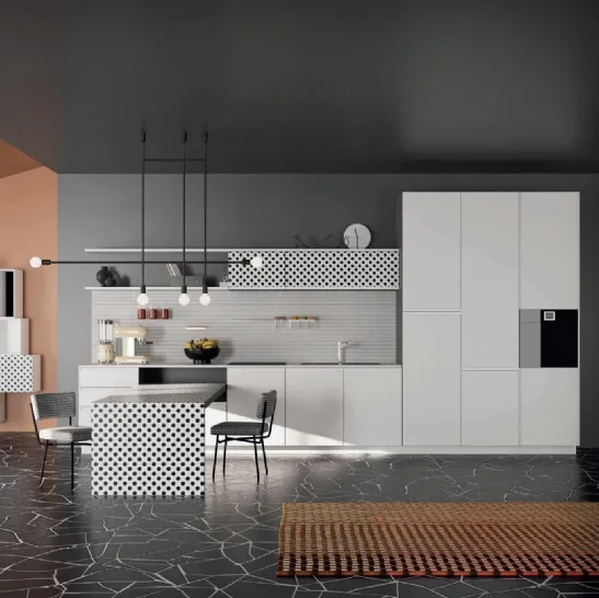 Cucina Moderna con penisola For Me Kitchen Nine B di De Rosso