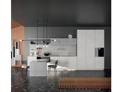 Cucina Moderna con penisola For Me Kitchen Nine B di De Rosso