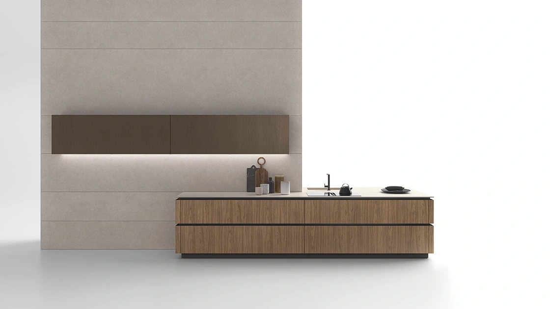 Cucina Moderna con penisola Logica 01 di Valdesign
