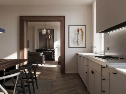 Cucina Moderna Quadra Lineare di Scic