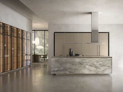 Cucina Moderna con isola Sesamo 01 di Valdesign