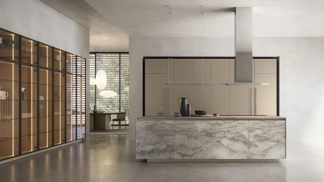 Cucina Moderna con isola Sesamo 01 di Valdesign